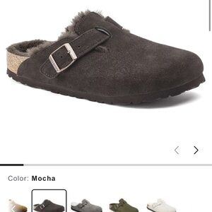 Birkenstock Boston Shearling in Mocha 38